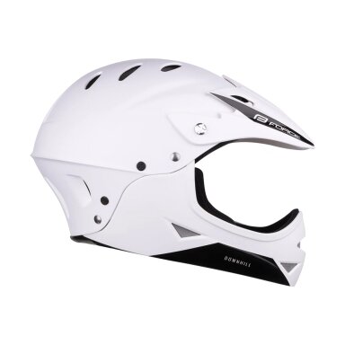 Vaikiškas šalmas FORCE DOWNHILL Junior // dydis S-M (54-58 cm) (balta)
