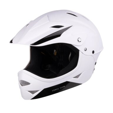 Vaikiškas šalmas FORCE DOWNHILL Junior // dydis S-M (54-58 cm) (balta)