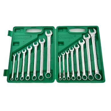 Veržliarakčių kombinuotų rinkinys (15vnt)(8-24mm) Veržliarakčių kombinuotų rinkinys (15vnt)(8-24mm)