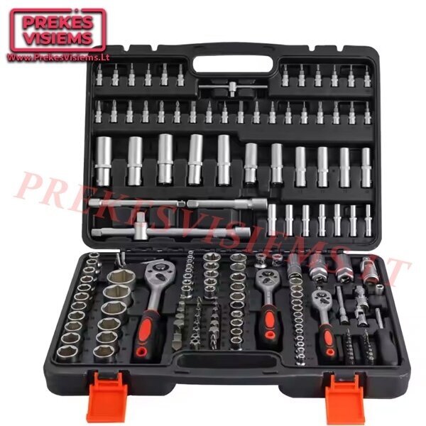 Veržliarakčių rinkinys „RANGERS“ 1/2„ 1/4“ 3/8“ TORX antgaliai CrV 171 vnt. RS-018 Veržliarakčių rinkinys „RANGERS“ 1/2„ 1/4“ 3/8“ TORX antgaliai CrV 171 vnt. RS-018
