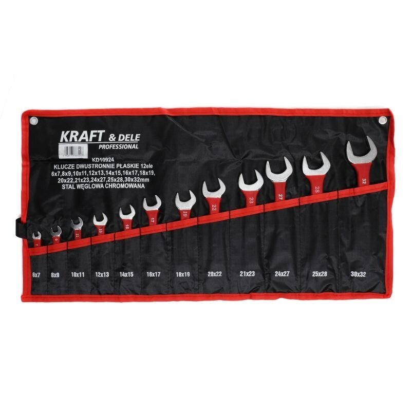 Veržliarakčių komplektas atvirais galais 12 vnt. KD10924 Veržliarakčių komplektas atvirais galais 12 vnt. KD10924