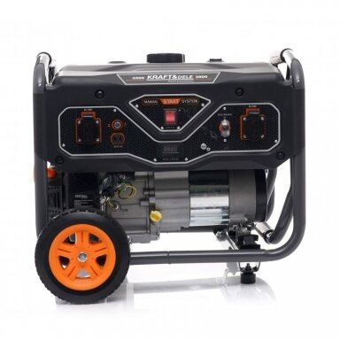 Benzininis vienfazis elektros generatorius 3500W KRAFT&DELE, KD695