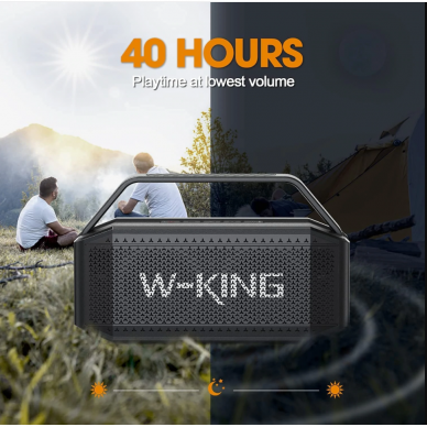 W-King D9 nešiojama Bluetooth kolonėlė 60W - 12000mAh (juoda) 8