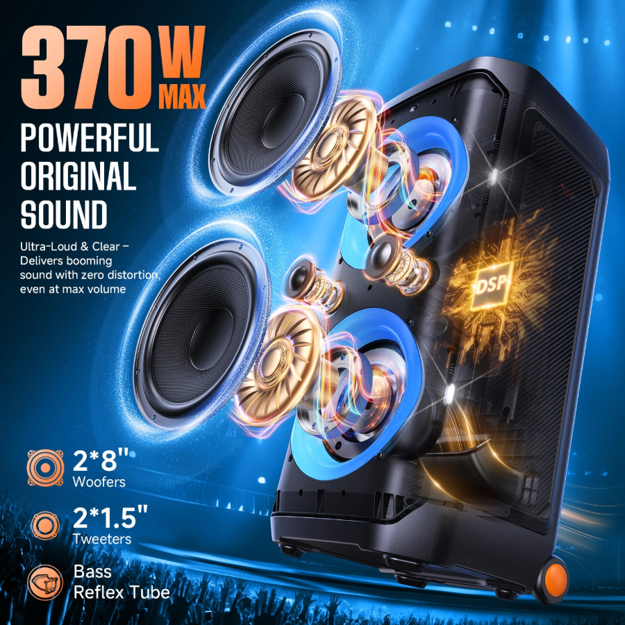 W-King T12 nešiojama kolonėlė 270W RMS 370W Max 2