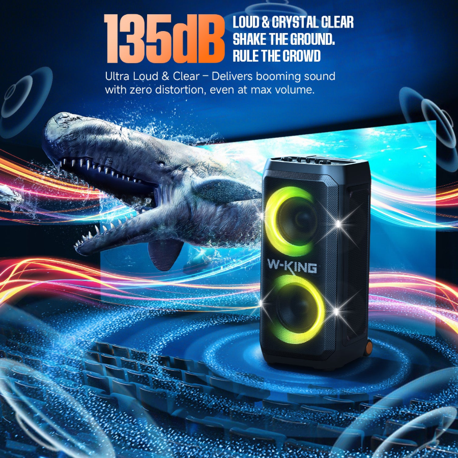 W-King T12 nešiojama kolonėlė 270W RMS 370W Max 3 W-King T12 nešiojama kolonėlė 270W RMS 370W Max 3